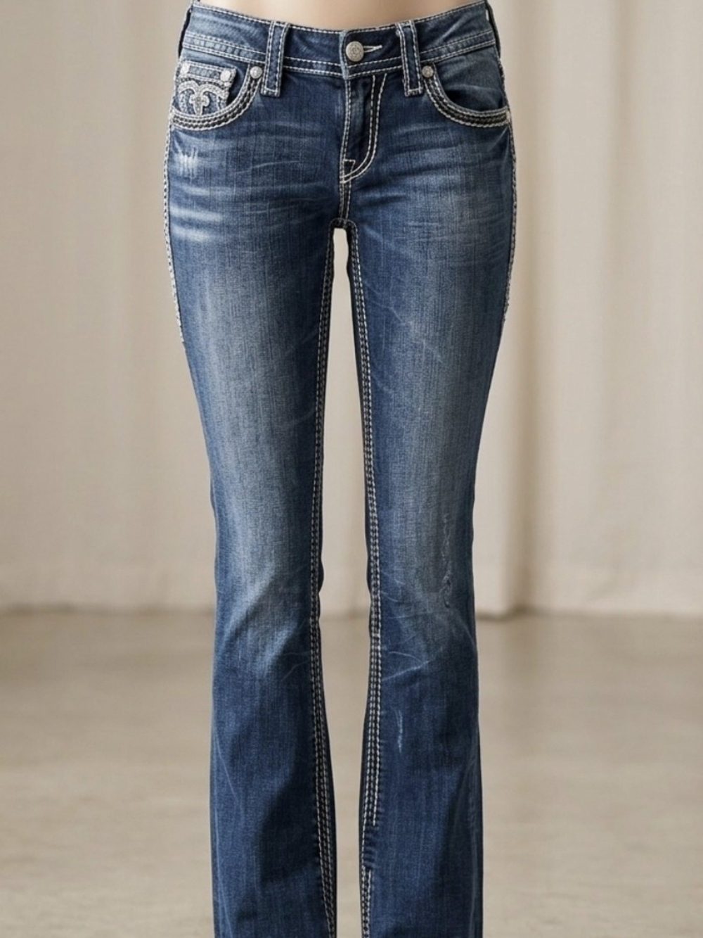 Rock Revival Women's Dark Blue Flare Jeans